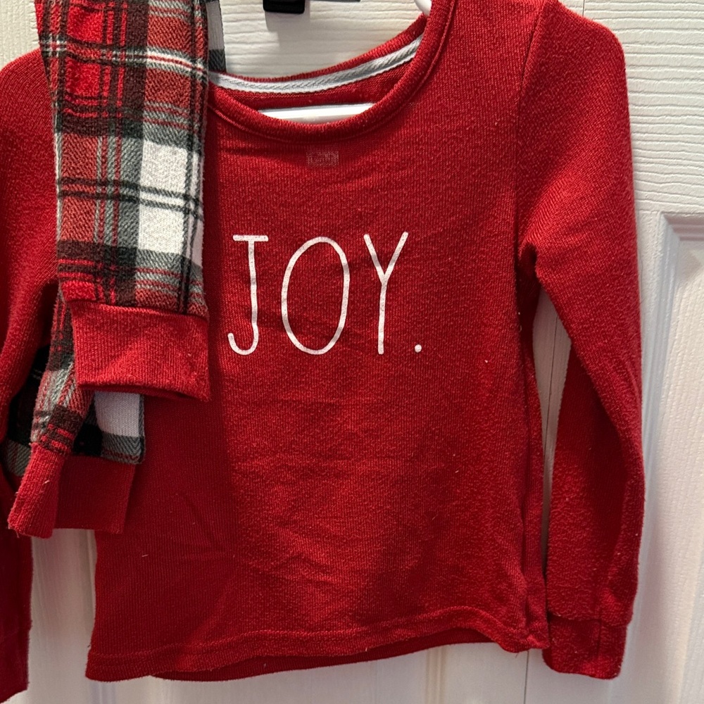 Rae Dunn Red 'Joy' Kids Pajama Set